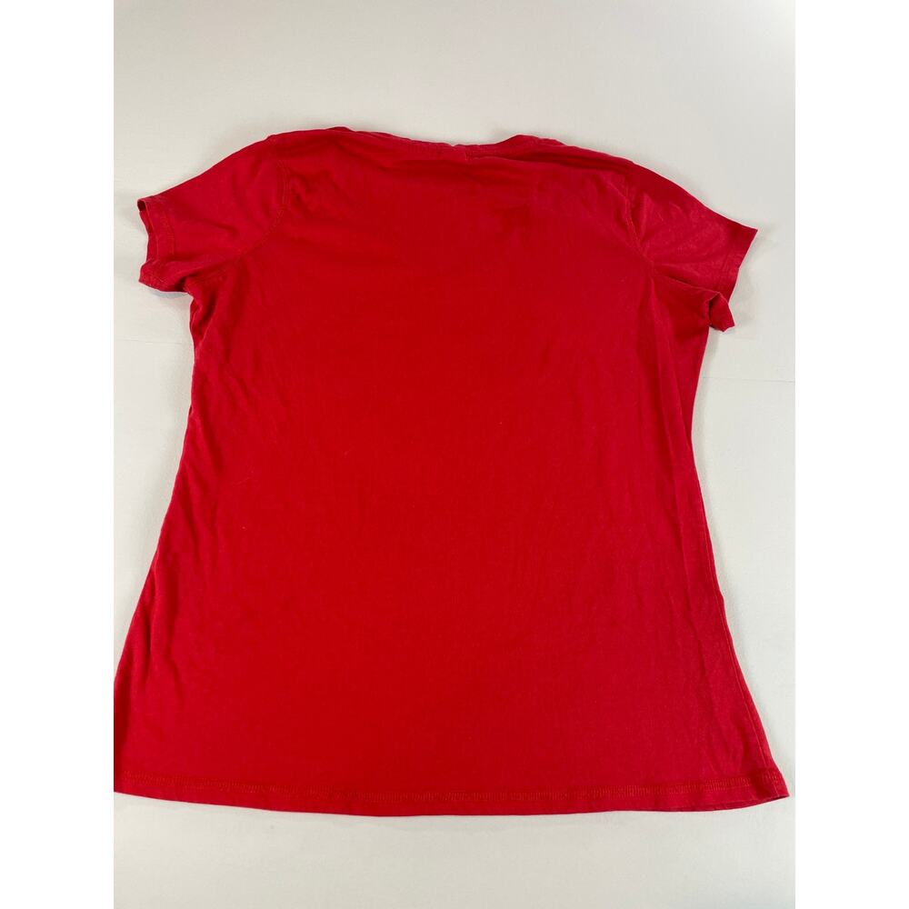 NFL Team Apparel Womens Red Atlanta Falcons V Neck Short Sleeve Tee XL - Picture 6 of 7